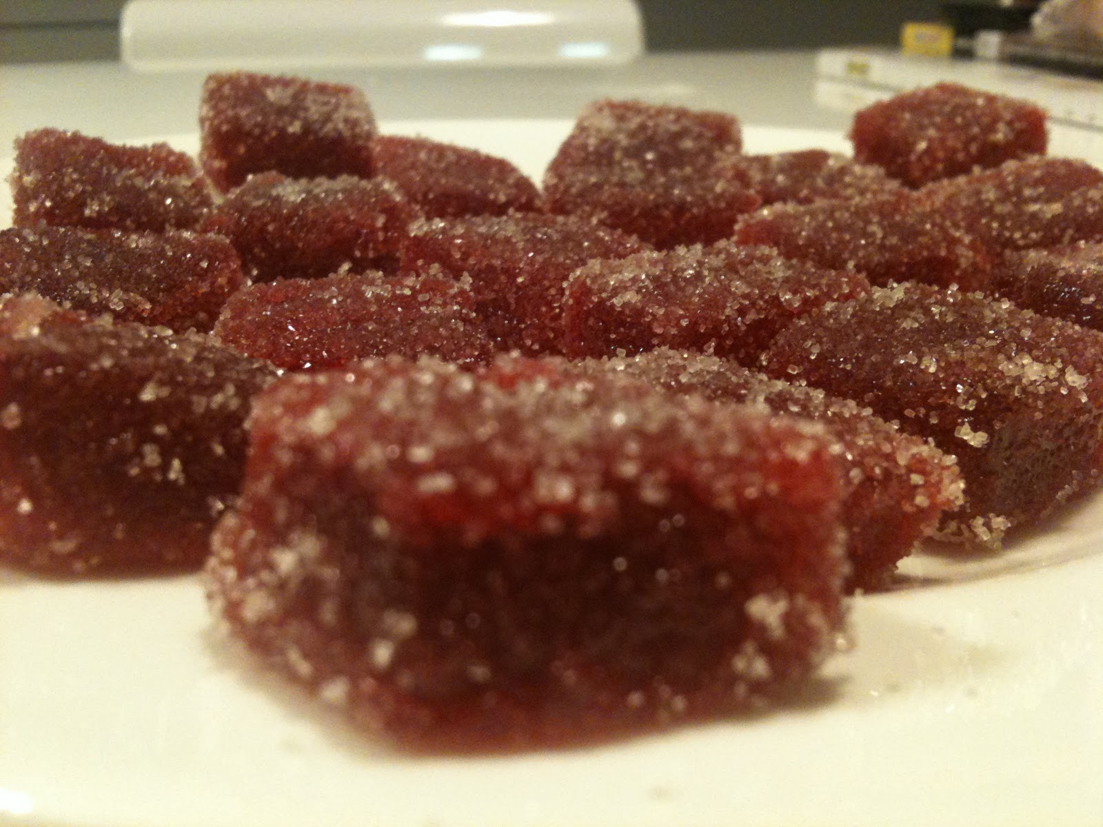 Raspberry Pate de Fruit Jellies